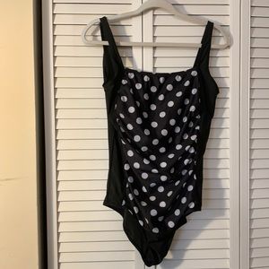 Black Polka Dot One Piece